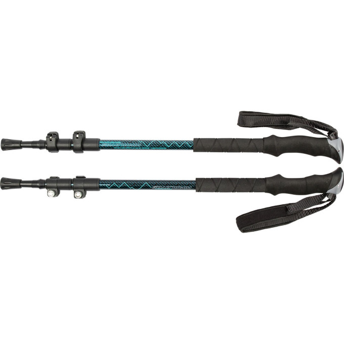 Палки треккинговые TECH TEAM HIMALAYAS 3-х секционные, Green, 105-135 см NN009016